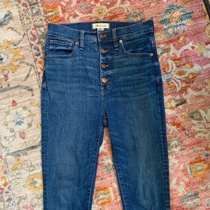 Madewell 11" High-Rise Skinny Jeans, Button Front